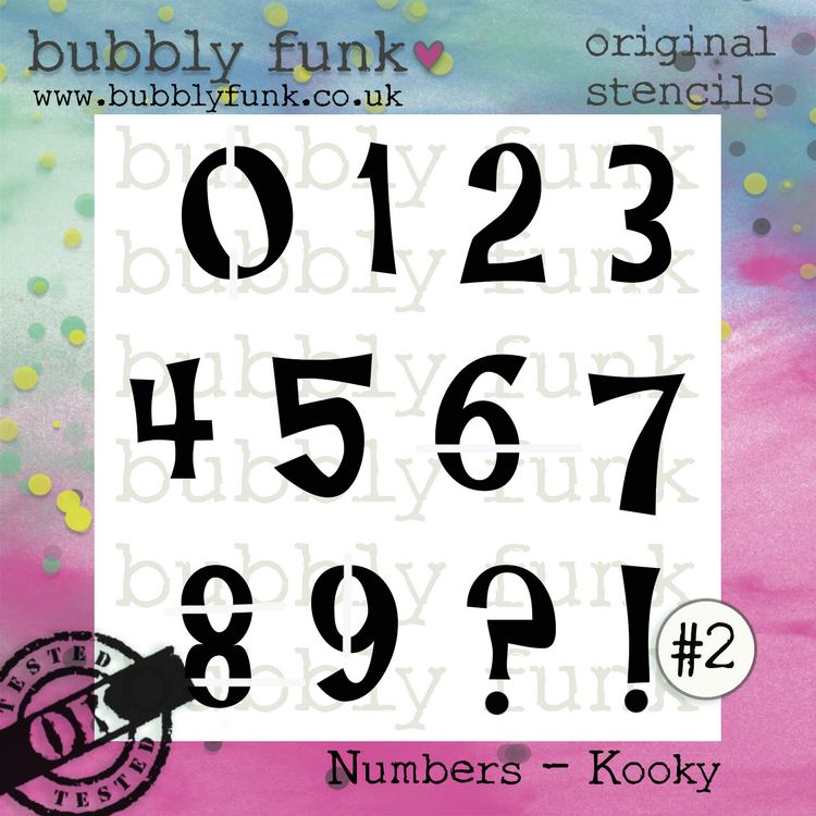 Bubbly Funk - Stencil - #02 Numbers-Kookey